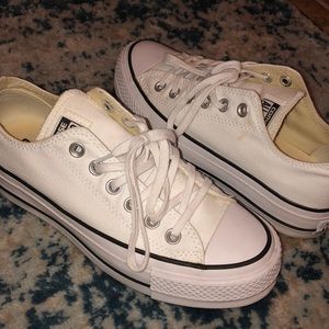 White platform converse